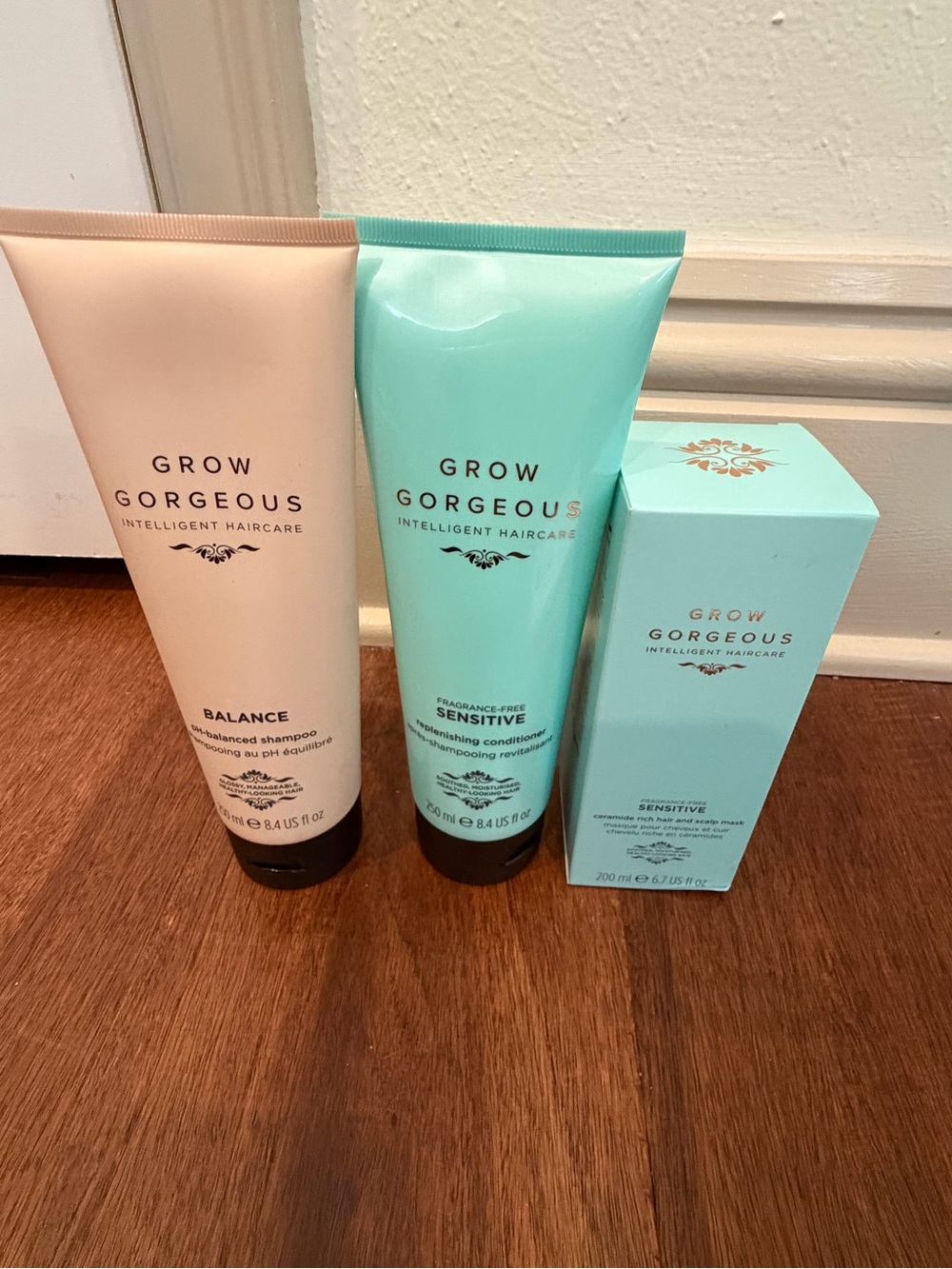 Grow Gorgeous Balance Shampoo & Sensitive Conditioner Set - Mint & Blush